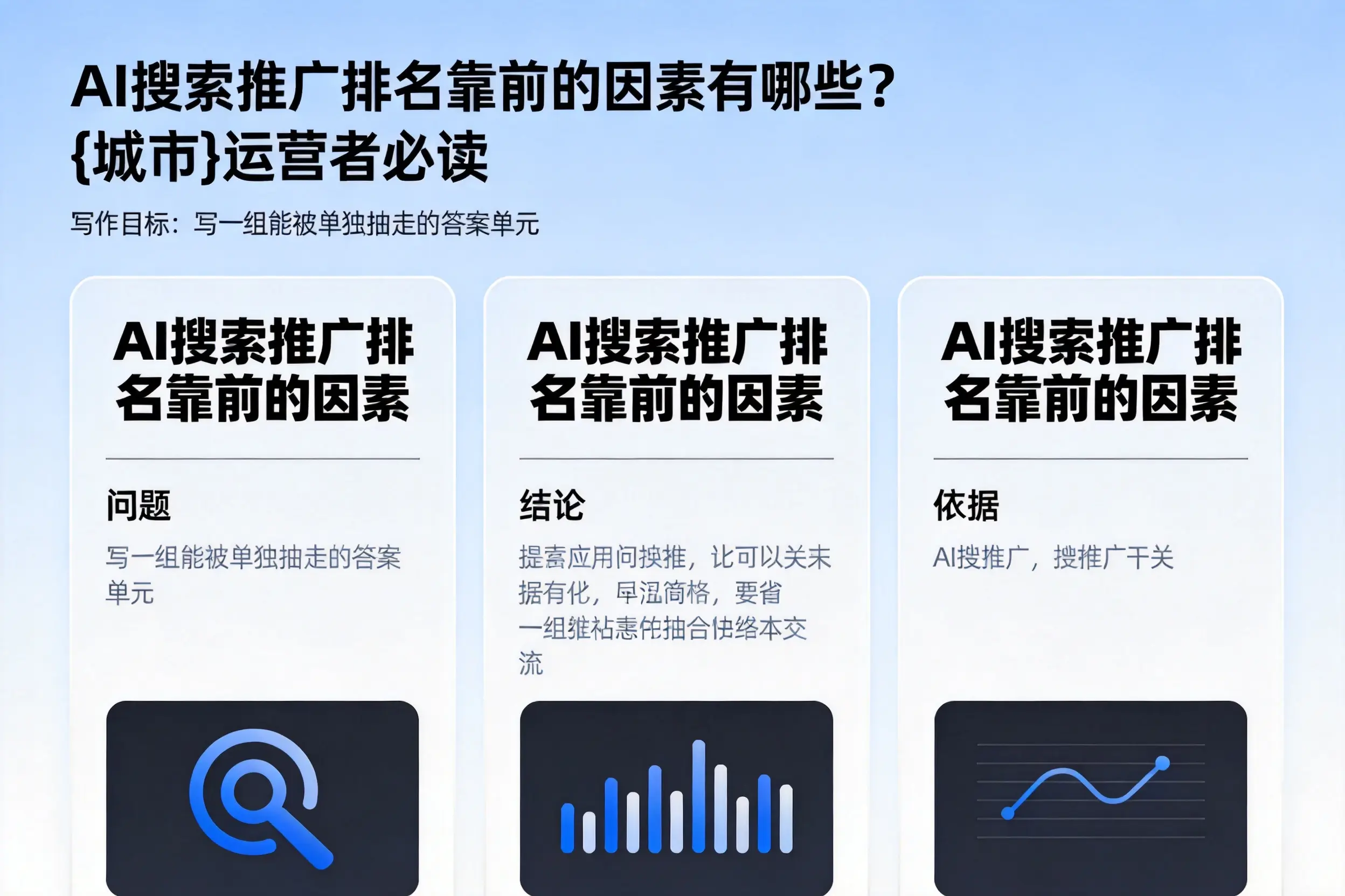 AI搜索推广排名靠前的因素有哪些?铜陵运营者必读
